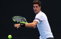 Thanasi Kokkinakis in action during his second-round win over Sebastian Ofner in Australian Open qualifying (Getty Images)