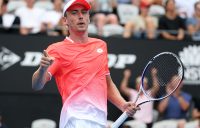 John Millman in action in the first round of the Sydney International against Frances Tiafoe (Getty Images)