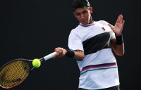 Alexei Popyrin in action during his first-round win over Mischa Zverev at the Australian Open (Getty Images)