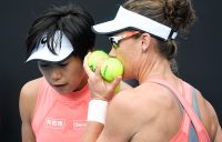 Sam Stosur (R) in doubles action with Zhang Shuai at Australian Open 2019 (Getty Images)