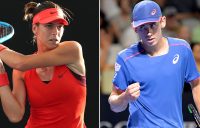 Ajla Tomljanovic (L) and Alex De Minaur advanced to the quarterfinals of the Brisbane International (Getty Images)