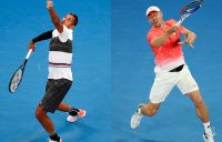 Nick Kyrgios (L) and John Millman will face each other in the first round of the Delray Beach Open (Getty Images)