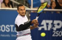 Nick Kyrgios in action against John Millman in the first round of the ATP Delray Beach Open (photo: Peter Staples/ATPTour.com)
