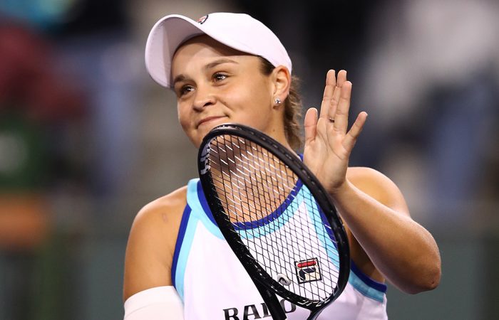 Ash Barty celebrates her third-round victory at Indian Wells (Getty Images)
