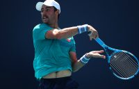 Jordan Thompson in action during his first-round win over Cameron Norrie at the Miami Open (Getty Images)