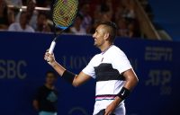 Nick Kyrgios in action during his semifinal victory over John Isner at the ATP event in Acapulco (Getty Images)