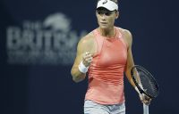 Sam Stosur celebrates during her second-round victory over Madison Keys at the Miami Open (Getty Images)