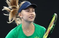 Daria Gavrilova trains for Australia's Fed Cup semifinal against Belarus in Brisbane (Getty Images)