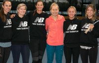 Daria Gavrilova joins President’s Women in Tennis Scholarship recipients at the National Tennis Centre in Melbourne; Fiona Hamilton