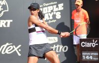 Astra Sharma in action at the WTA tournament in Bogota (photo credit: Claro Open Colsanitas)