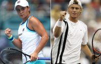 Left: Ash Barty at Miami in 2019 Right: Lleyton Hewitt at Indian Wells in 2003 (Getty Images)