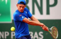 PARIS, FRANCE - MAY 29: Alex De Minaur of Australia during his mens singles second round match against Pablo Carreno Busta of Spain during Day four of the 2019 French Open at Roland Garros on May 29, 2019 in Paris, France. (Photo by Clive Brunskill/Getty Images)