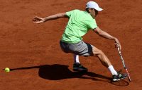 Australia's John Millman returns the ball to Germany's Alexander Zverev during their men's singles first round match on day three of The Roland Garros 2019 French Open tennis tournament in Paris on May 28, 2019. (Photo by Philippe LOPEZ / AFP) (Photo credit should read PHILIPPE LOPEZ/AFP/Getty Images)