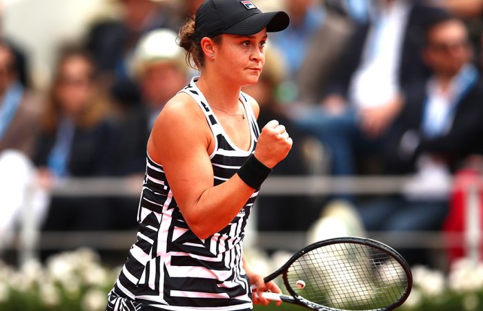Ash Barty in action during the Roland Garros final (Getty Images)