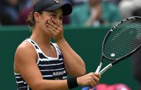Ash Barty is overwhelmed with emotion after rising to world No.1 with her WTA Birmingham title (Getty Images)