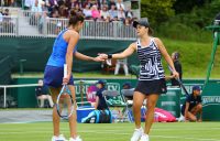 Ash Barty (R) teamed with Julia Goerges in doubles this week at the Nature Valley Classic in Birmingham (Getty Images)