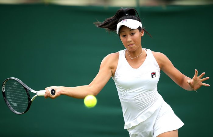 Priscilla Hon at Wimbledon qualifying (Getty Images)