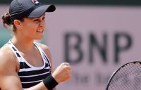 Australia's Ashleigh Barty celebrates after winning against Madison Keys of the US during their women's singles quarter-final match on day twelve of The Roland Garros 2019 French Open tennis tournament in Paris on June 6, 2019. (Photo by Thomas SAMSON / AFP) (Photo credit should read THOMAS SAMSON/AFP/Getty Images)
