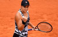 PARIS, FRANCE - JUNE 07: Ashleigh Barty of Australia celebrates during her ladies singles semi-final match against Amanda Anisimova of The United States during Day thirteen of the 2019 French Open at Roland Garros on June 07, 2019 in Paris, France. (Photo by Clive Mason/Getty Images)