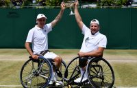 Dylan Alcott (R) and Andy Lapthorne won the Wimbledon quad wheelchair doubles title (Getty Images)