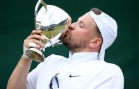 Dylan Alcott celebrates his victory in the Wimbledon quad wheelchair singles final (Getty Images)