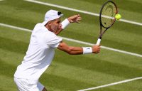 Alexei Popyrin in action during his second-round match against Daniil Medvedev at Wimbledon (Getty Images)