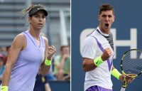 Ajla Tomljanovic (L) and Thanasi Kokkinakis were first-round winners at the US Open (Getty Images)