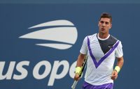 Thanasi Kokkinakis in action during his first-round match at the US Open (Getty Images)