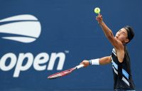 Rinky Hijikata in action during the boys' singles tournament at the US Open (Getty Images)