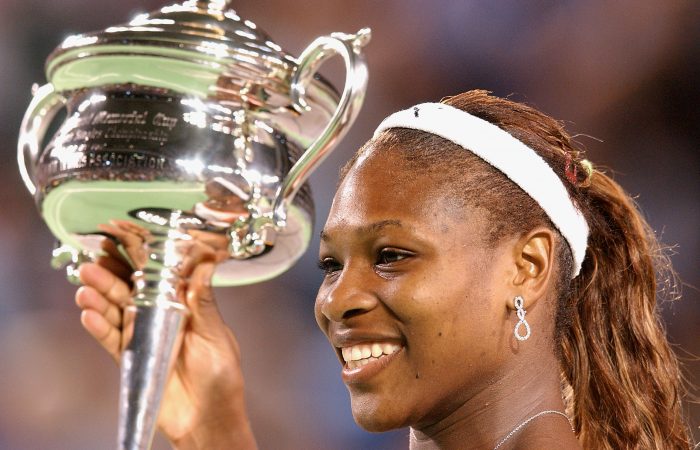 CHAMPION: Serena Williams celebrates her first Australian Open title in 2003. Picture: Getty Images
