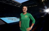 Ash Barty at RAC Arena ahead of Australia's Fed Cup final against France in Perth. (Getty Images)
