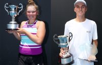 CHAMPIONS: Charlotte Kempenaers-Pocz and Tristan Schoolkate are the 18 and under Australian singles champions for 2019; Getty Images