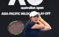 Na-Lae Han in action at the Australian Open 2020 Asia-Pacific Wildcard Play-off. (photo: Elizabeth Bai/Tennis Australia)