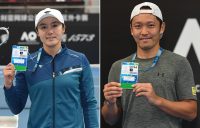 Na-Lae Han (L) and Tatsuma Ito win Australian Open 2020 wildcards after triumphing at the Asia-Pacific Wildcard Play-off in Zhuhai, China. (photo: Elizabeth Bai/Tennis Australia)