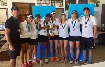 Kelvin Grove State College, champions of the girls' event at the 2019 Australian Schools Tennis Challenge in Albury.
