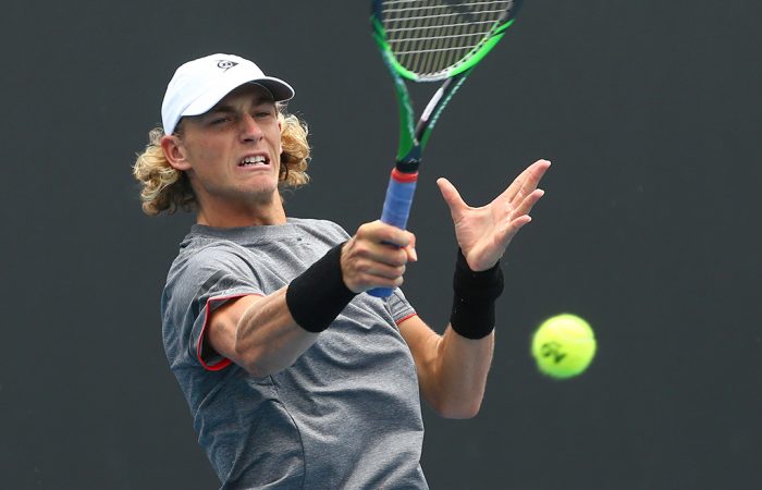Max Purcell in action at the Australian Open 2020 Play-off (Getty Images)