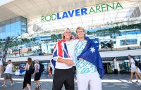 SEMIFINALISTS: Max Purcell and Luke Saville are proudly flying the Aussie flag in the Australian Open men's doubles competition.