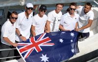 Australia's ATP Cup team of (L-R) Lleyton Hewitt, Chris Guccione, Alex de Minaur, John Millman, John Peers and Nick Kyrgios in Brisbane. (Getty Images)