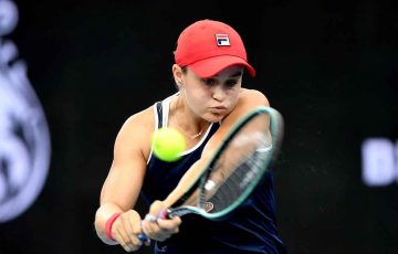 Ash Barty at the Brisbane International; Getty Images 