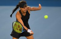 FOCUSED: Lizette Cabrera in action during her Hobart International quarterfinal. Picture: Getty Images