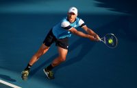 John Millman in action at the ATP event in Auckland. (Getty Images)