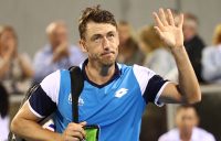 John Millman acknowledges the crowd after falling to Benoit Paire in the ATP Auckland quarterfinals. (Getty Images)