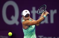Ash Barty in action during her second-round victory over Laura Siegemund in Doha. (Getty Images)