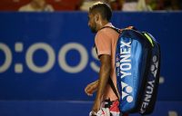 Nick Kyrgios exits the court after an injury retirement from the ATP tournament in Acapulco. (Getty Images)