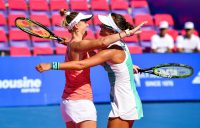 Storm Sanders (L) and Arina Rodionova celebrate their doubles title at the WTA event in Hua Hin. (photo: GSB Thailand Open presented by E@)