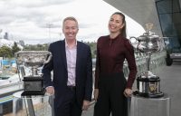 LEADER: Tennis Australia Chief Executive Officer Craig Tiley with former world No.1 Maria Sharapova. Picture: Getty Images