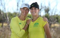 Australian Fed Cup captain Alicia Molik with Ajla Tomljanovic understands the importance of building player-coach relationships. Picture: Getty Images