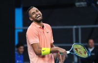 FUN AND GAMES: Nick Kyrgios was pranked on his birthday by Greek world No.6 Stefanos Tsitsipas. Picture: Getty Images