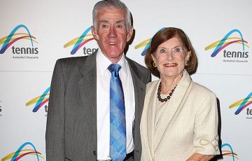 Ken and Wilma Rosewall at Australian Open 2013. Picture: Getty Images