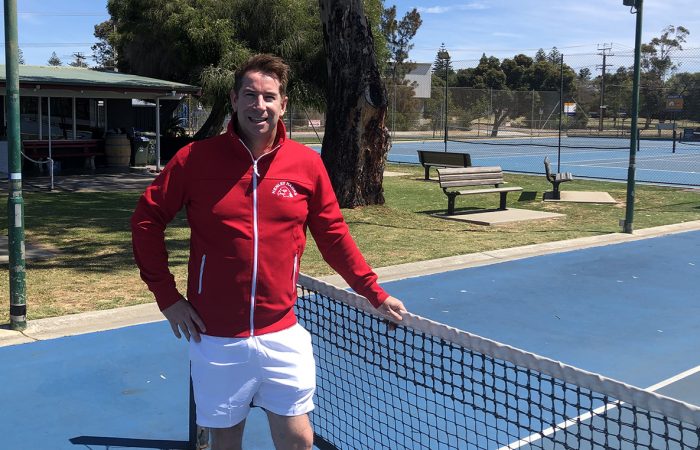 HARD WORKER: Darren Wunderer at the Henley South Tennis Club.